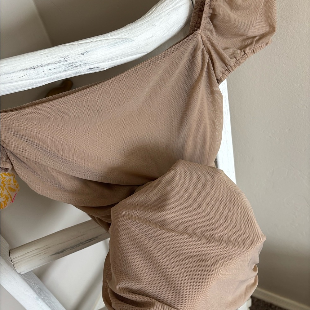 Princess Polly Tan Ruched Mini Dress - Picture 5 of 8
